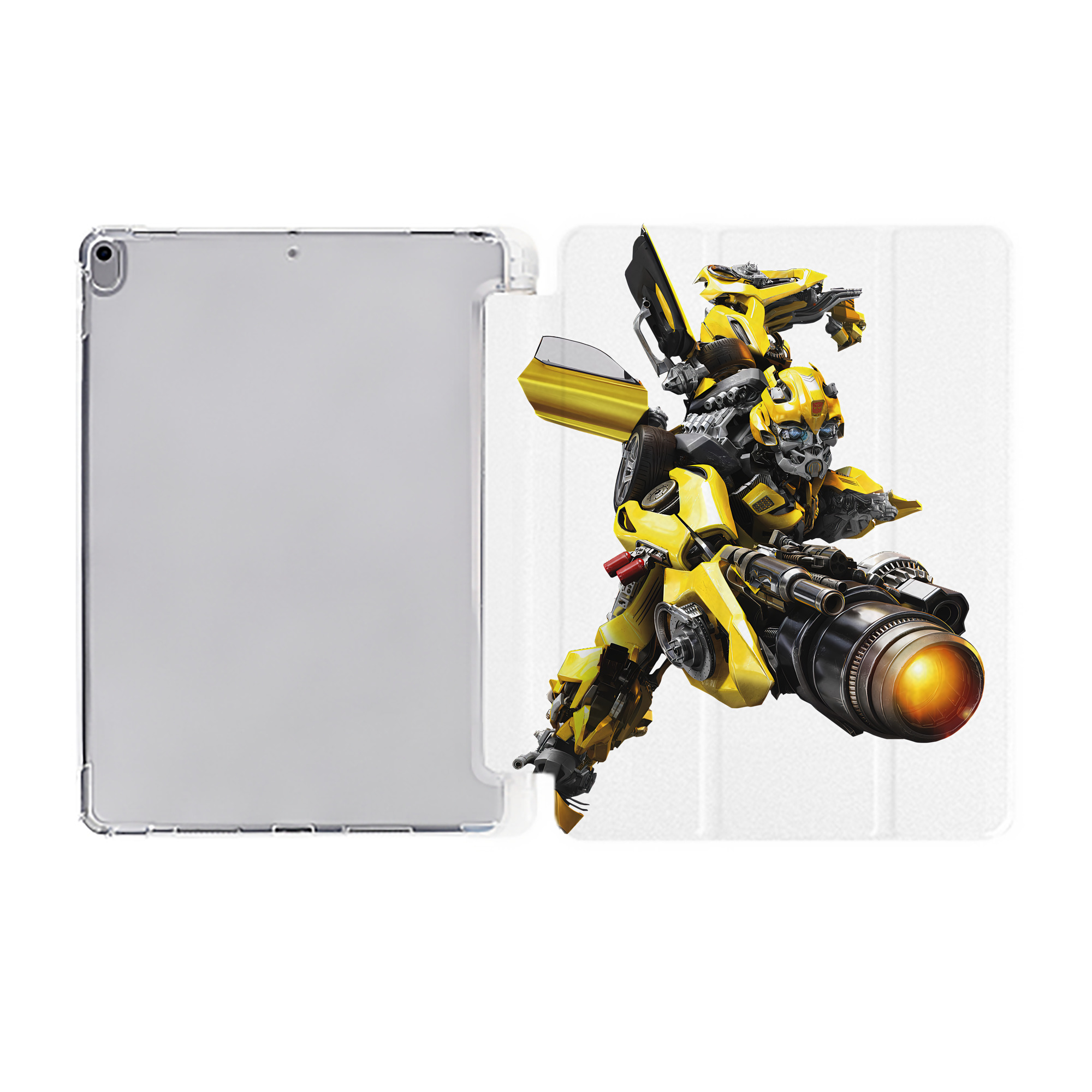 （画像用） Transformers トランスフォーマー IPad ケース ペン収納付き 三つ折りスタンド PUレザー×シリコン 対応機種9.5/10.5/10.9インチ